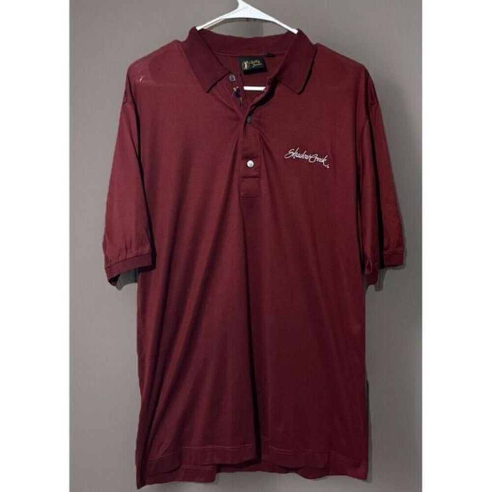Bobby Jones Performance Small Navy Poly Golf Shirt Shadow Creek‎ Logo